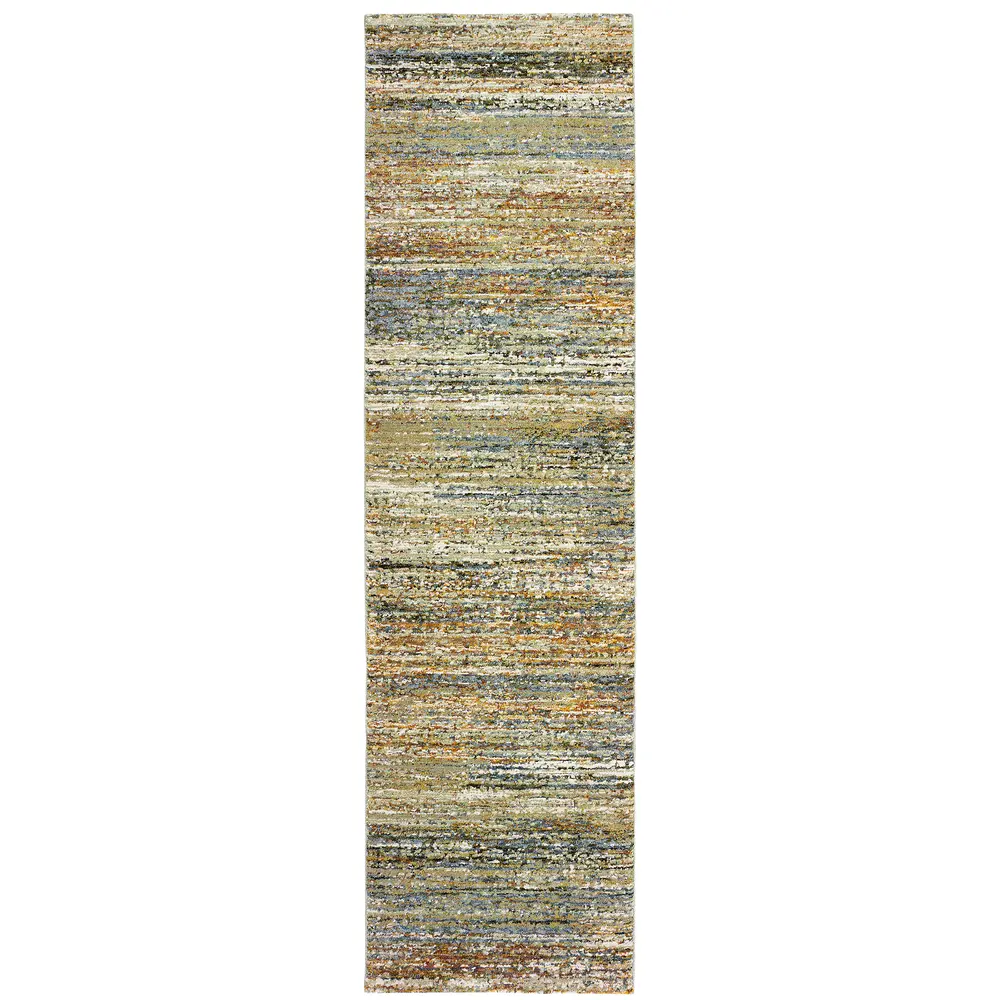 Atlas 8037J Gold/ Green Indoor Area Rug - 2'3