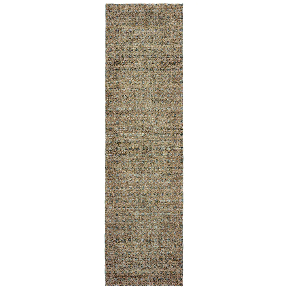 Atlas 8048B Blue/ Gold Indoor Area Rug - 2'3