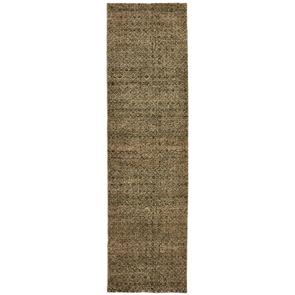 Atlas 8048P Green/ Gold Indoor Area Rug - 2'6