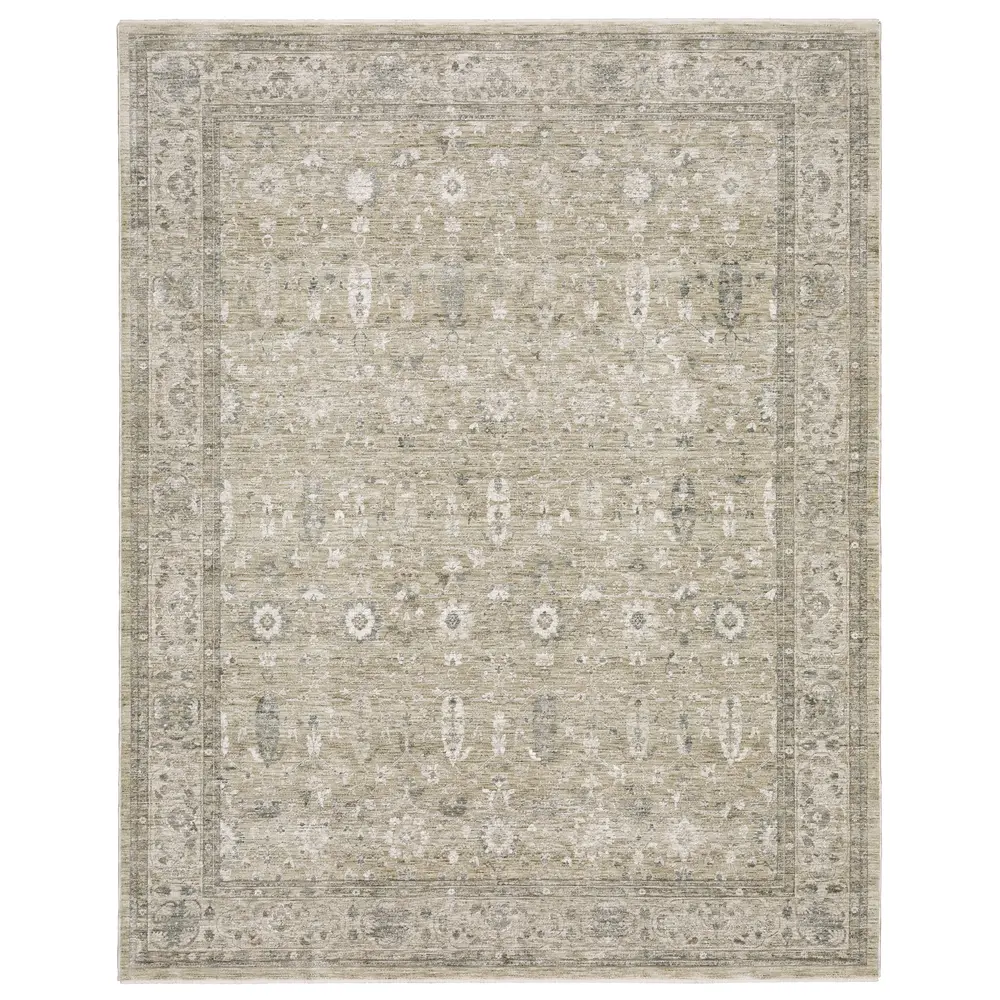Avalon AVA03 Beige/ Grey Indoor Area Rug - 7'10