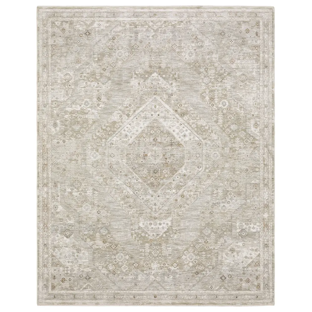 Avalon AVA06 Beige/ Ivory Indoor Area Rug - 3'2