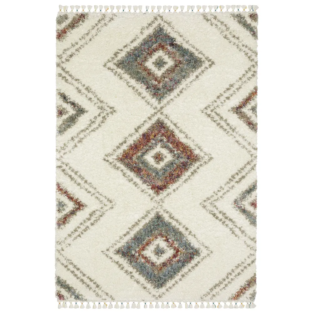 Axis AX07A Ivory/ Multi Indoor Area Rug - 3'10