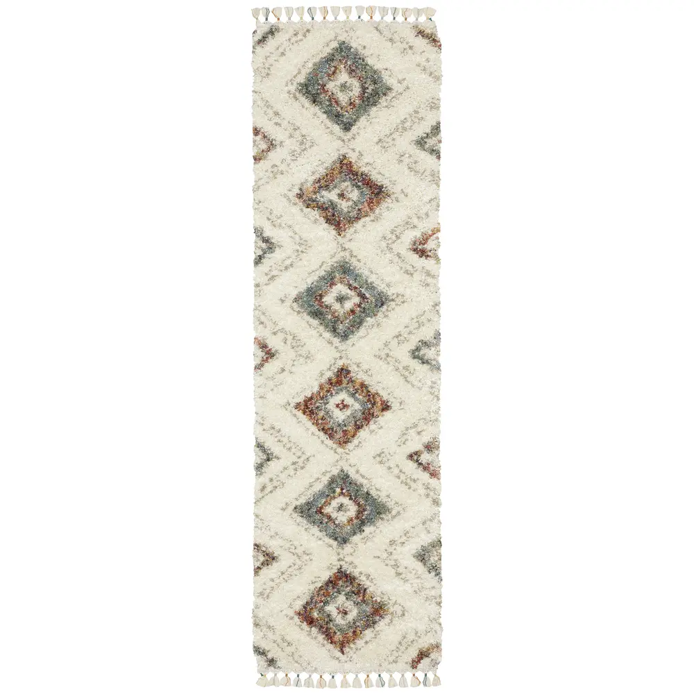 Axis AX07A Ivory/ Multi Indoor Area Rug - 2'3