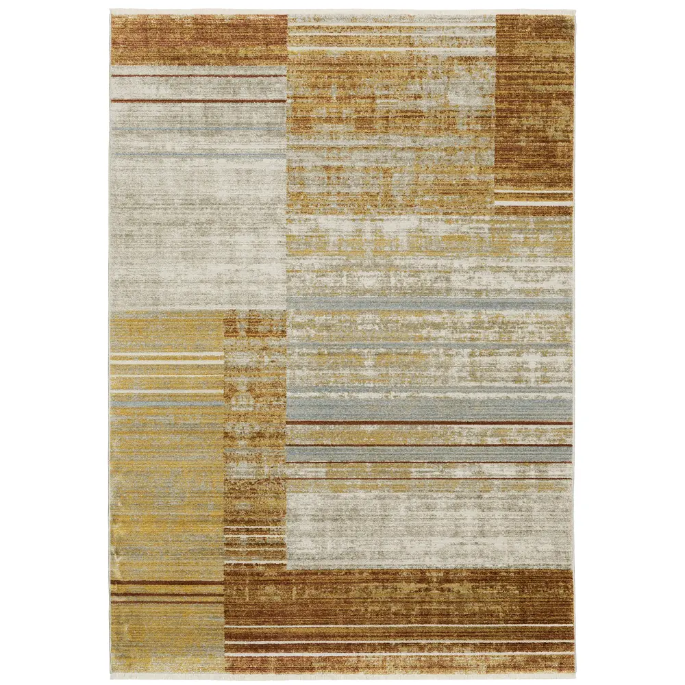 Bauer 090R2 Rust/ Gold Indoor Area Rug - 3'10