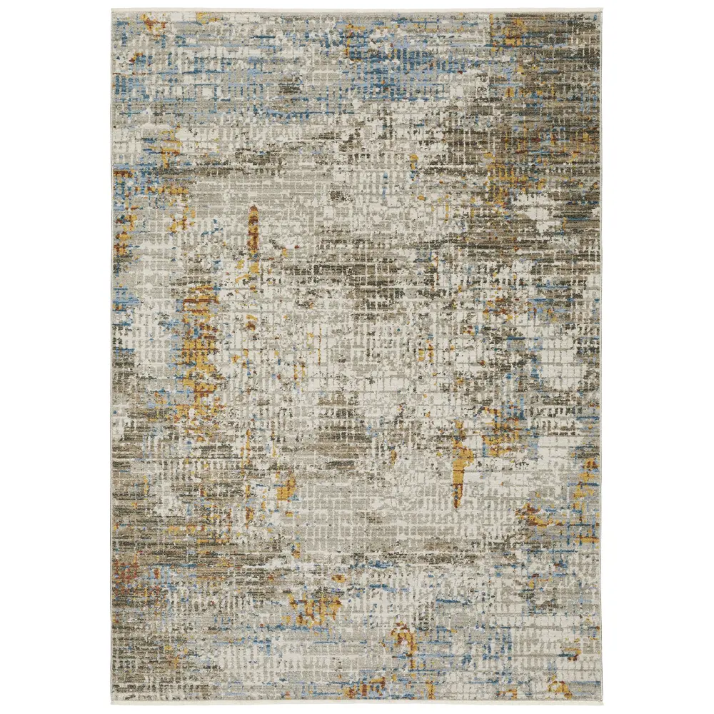 Bauer 005E2 Beige/ Multi Indoor Area Rug - 3'10