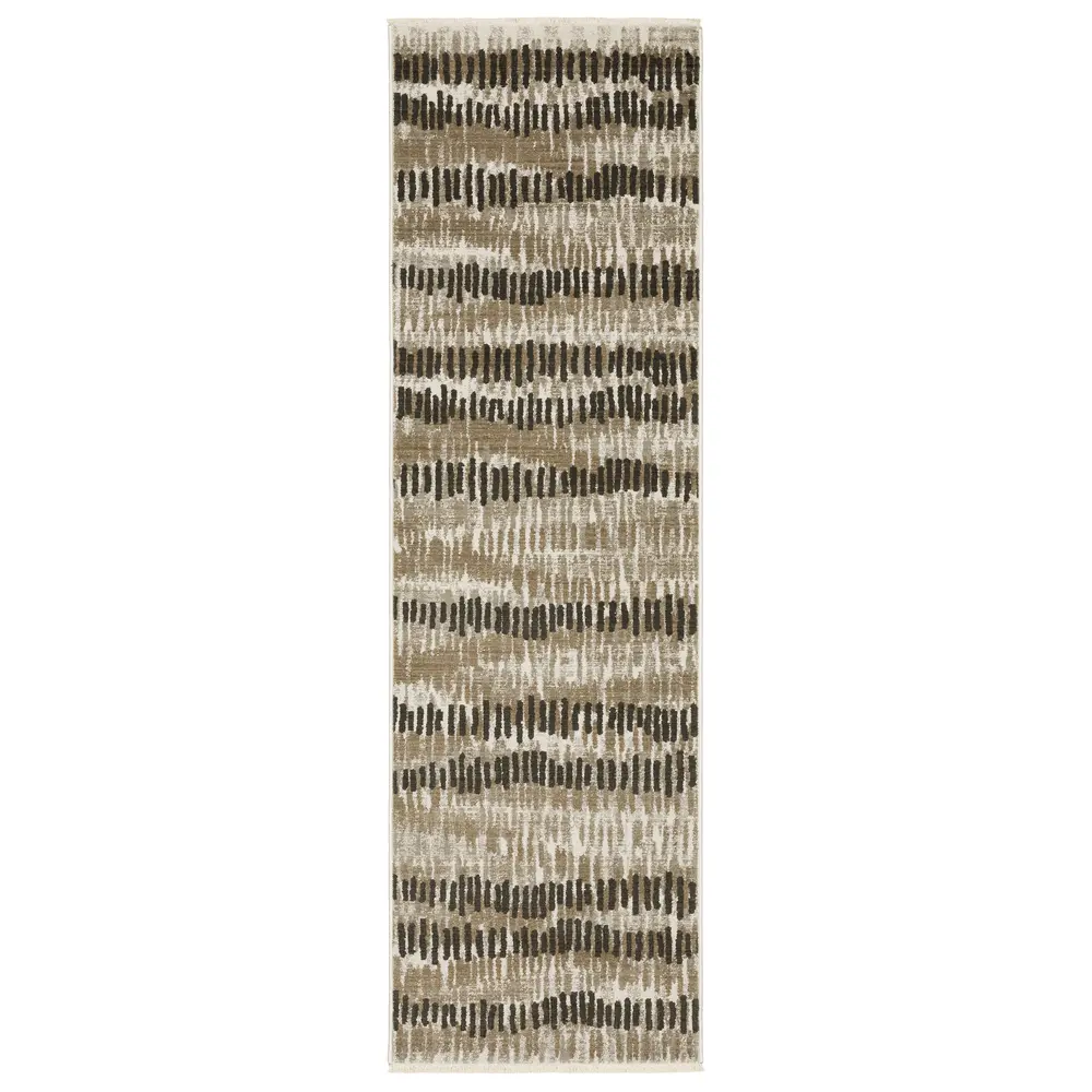 Bauer 8120D Beige/ Charcoal Indoor Area Rug - 2'3