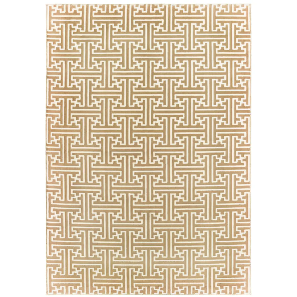 Bowen 1333Y Gold/ Ivory Indoor Area Rug - 5'3