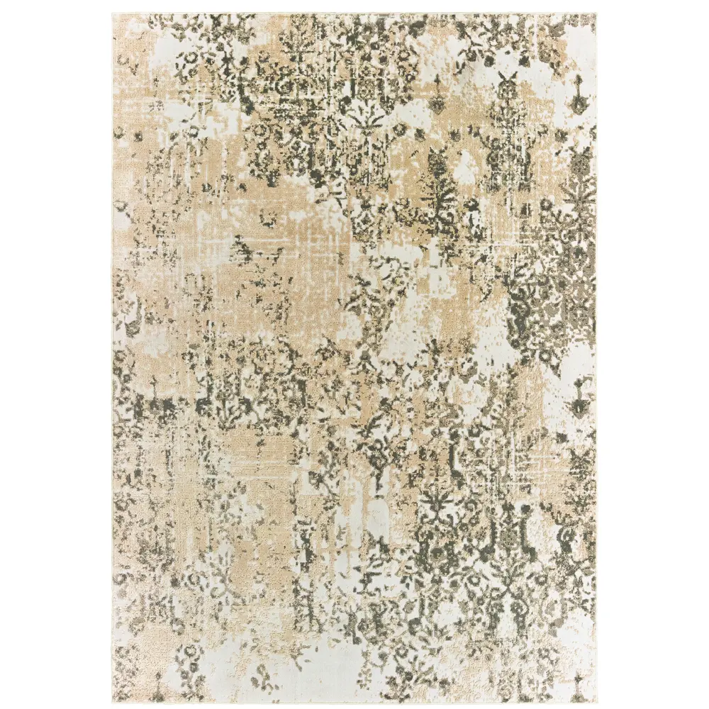 Bowen 2067W Grey/ Gold Indoor Area Rug - 7'10