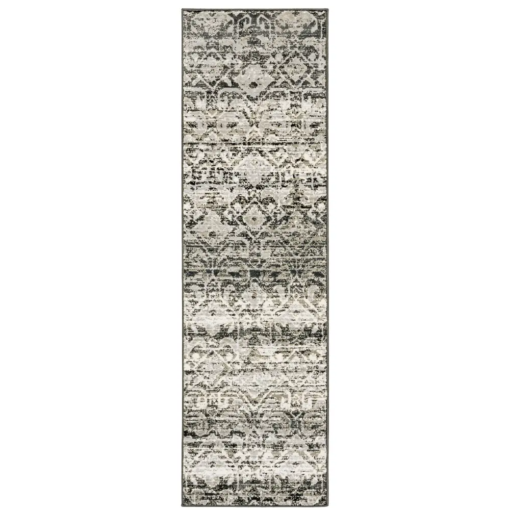 Bowen 042H2 Grey/ Ivory Indoor Area Rug - 2'3