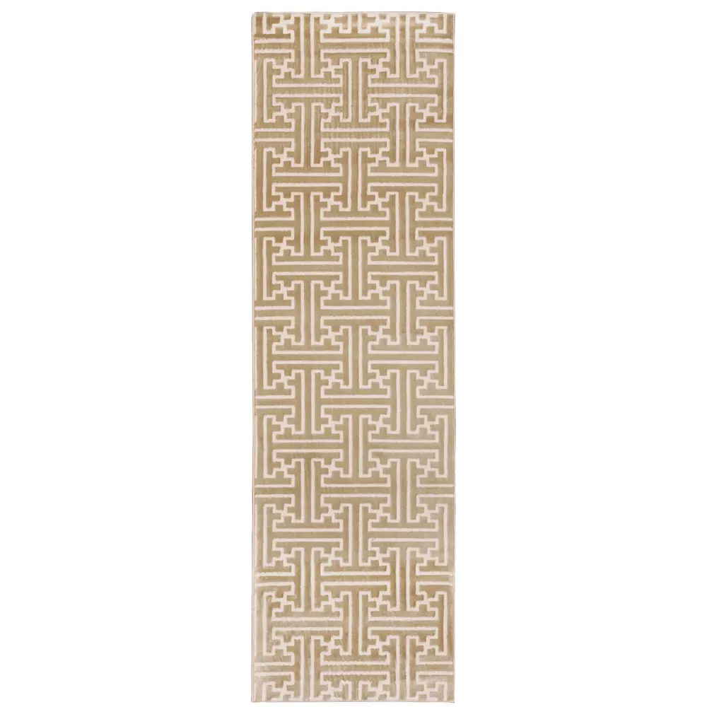 Bowen 1333Y Gold/ Ivory Indoor Area Rug - 2'3
