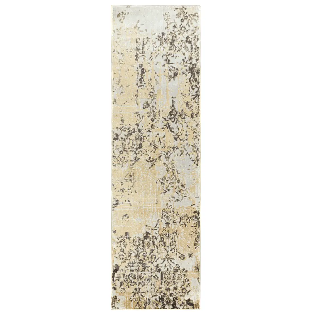 Bowen 2067W Grey/ Gold Indoor Area Rug - 2'3