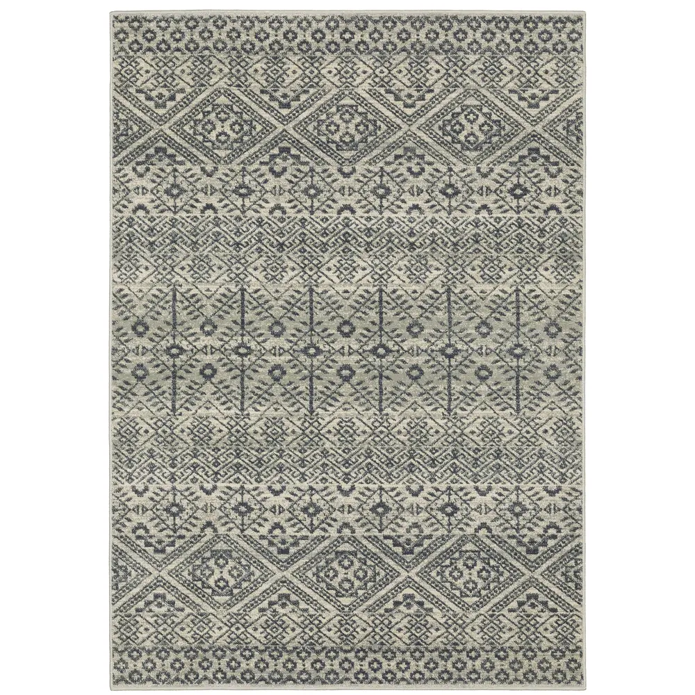 Branson BR02A Blue/ Beige Indoor Area Rug - 9'10