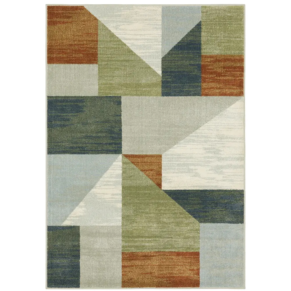 Branson BR11A Grey/ Multi Indoor Area Rug - 7'10