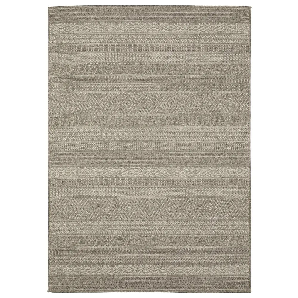 Caicos CA06A Grey/ Light Grey Indoor/Outdoor Area Rug - 6'7