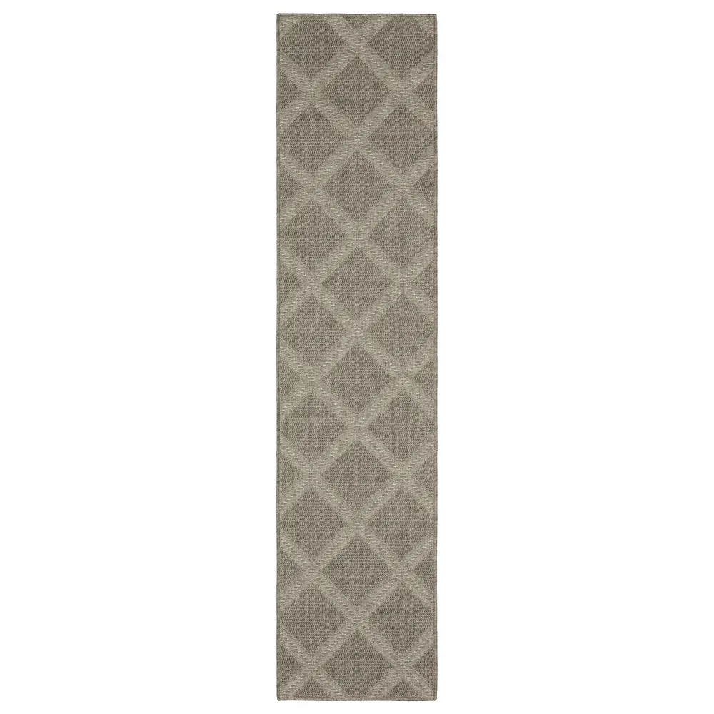 Caicos CA02N Grey/ Light Grey Indoor/Outdoor Area Rug - 1'10