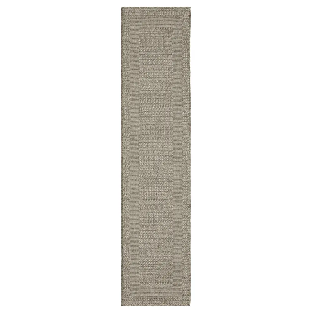 Caicos CA05A Grey/ Light Grey Indoor/Outdoor Area Rug - 1'10