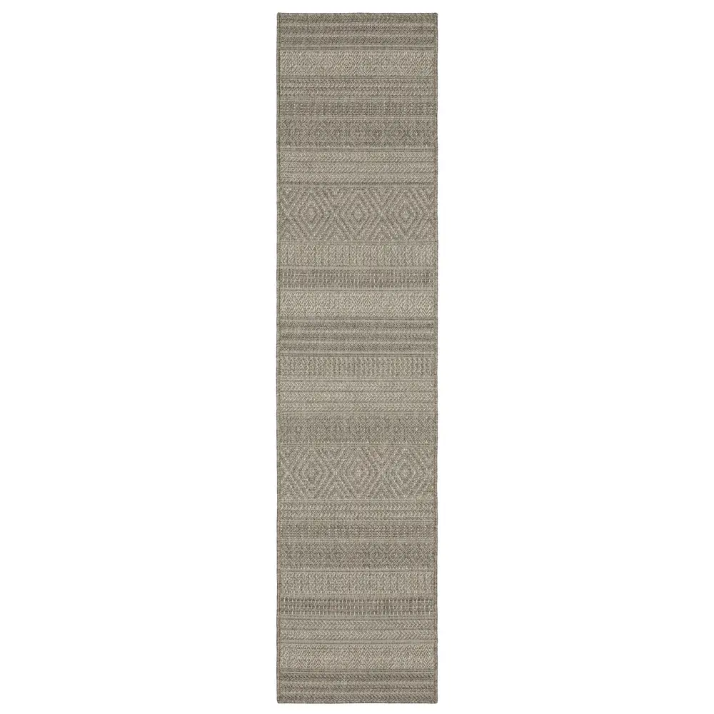 Caicos CA06A Grey/ Light Grey Indoor/Outdoor Area Rug - 1'10