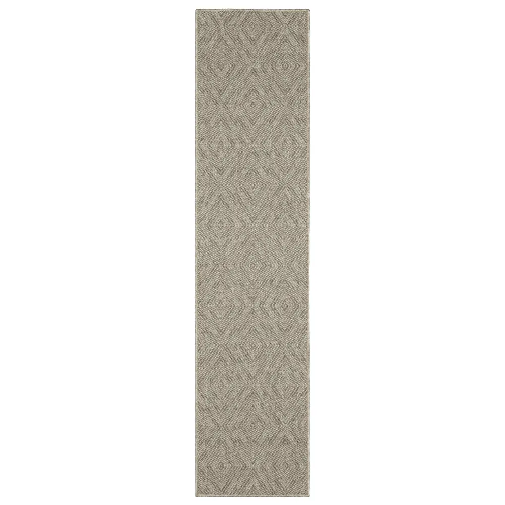 Caicos CA08A Grey/ Light Grey Indoor/Outdoor Area Rug - 1'10