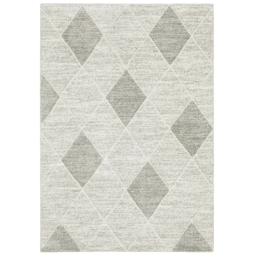 Cambria 005W2 Grey/ Ivory Indoor Area Rug - 7'10