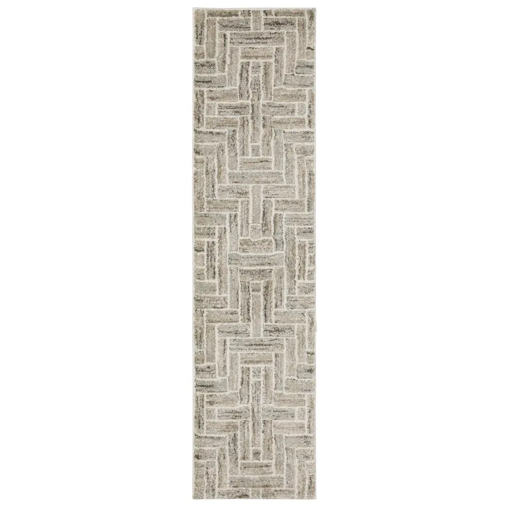Cambria 093L2 Ivory/ Beige Indoor Area Rug - 1'10