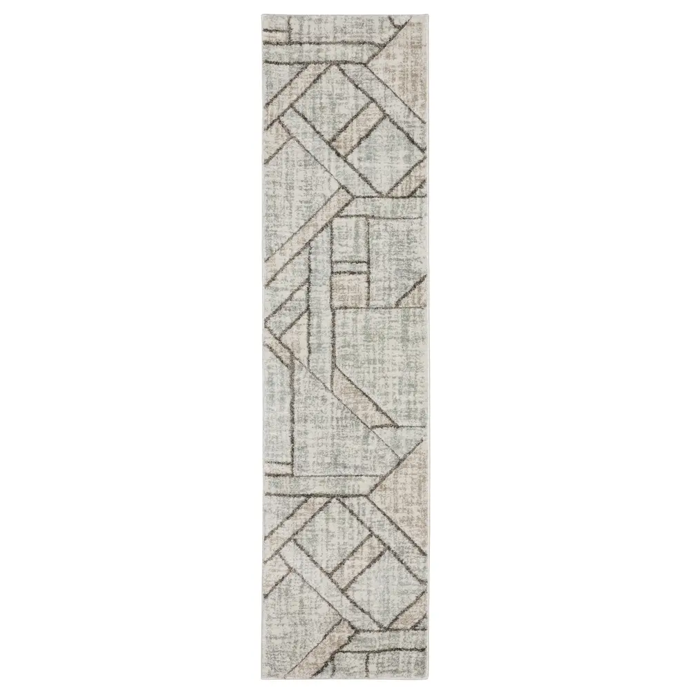 Cambria 5569B Grey/ Beige Indoor Area Rug - 1'10