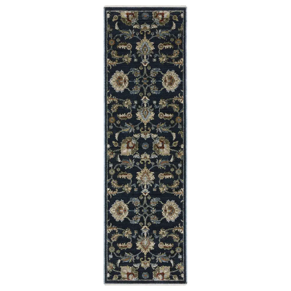Capella CAP05 Navy Blue/ Multi Indoor Area Rug - 2'3