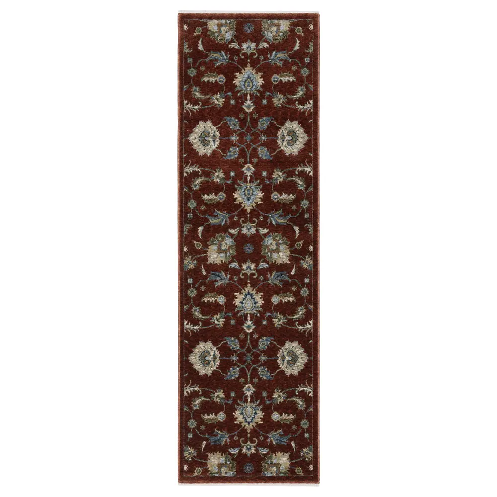 Capella CAP06 Red/ Multi Indoor Area Rug - 2'3