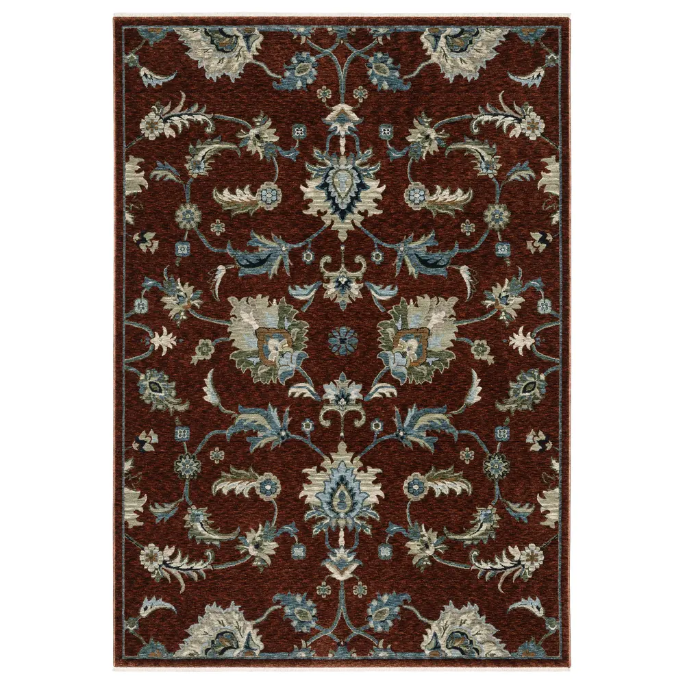 Capella CAP06 Red/ Multi Indoor Area Rug - 7'10