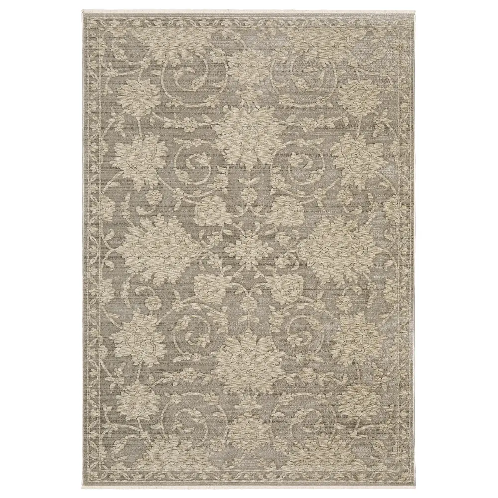 Capella CAP09 Grey/ Beige Indoor Area Rug - 5'3