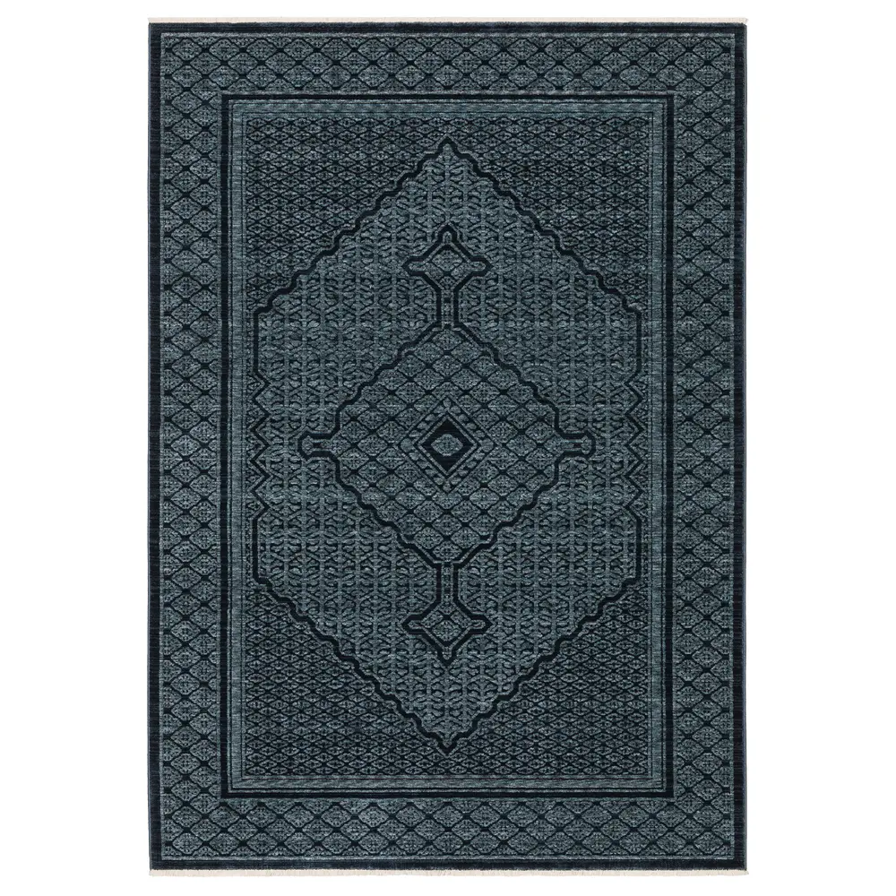 Capella CAP01 Blue/ Teal Indoor Area Rug - 9'10
