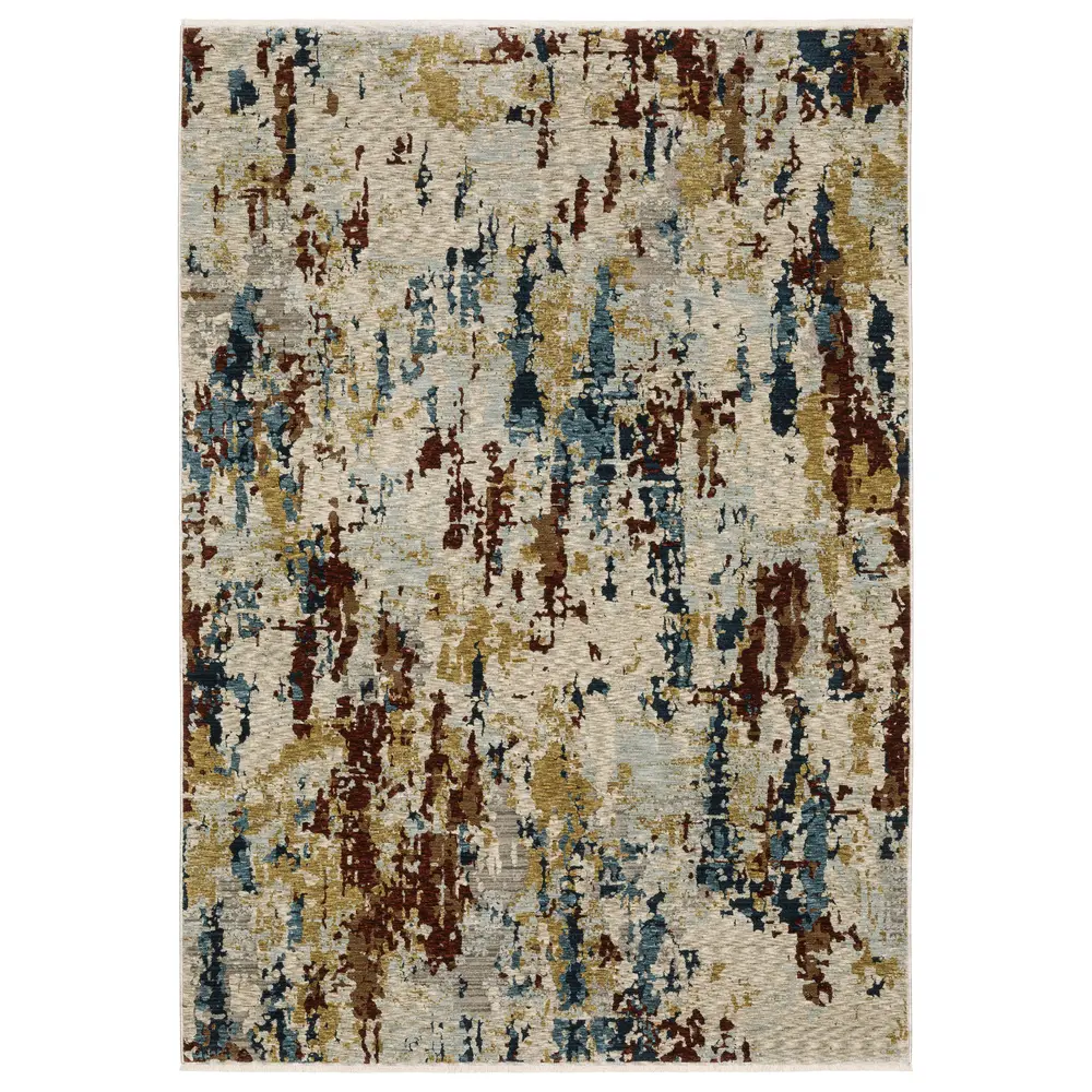 Capella CAP11 Beige/ Multi Indoor Area Rug - 5'3