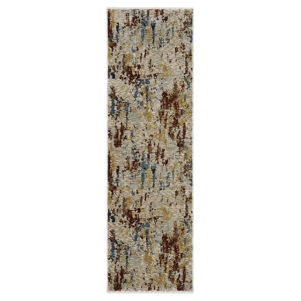 Capella CAP11 Beige/ Multi Indoor Area Rug - 2'3