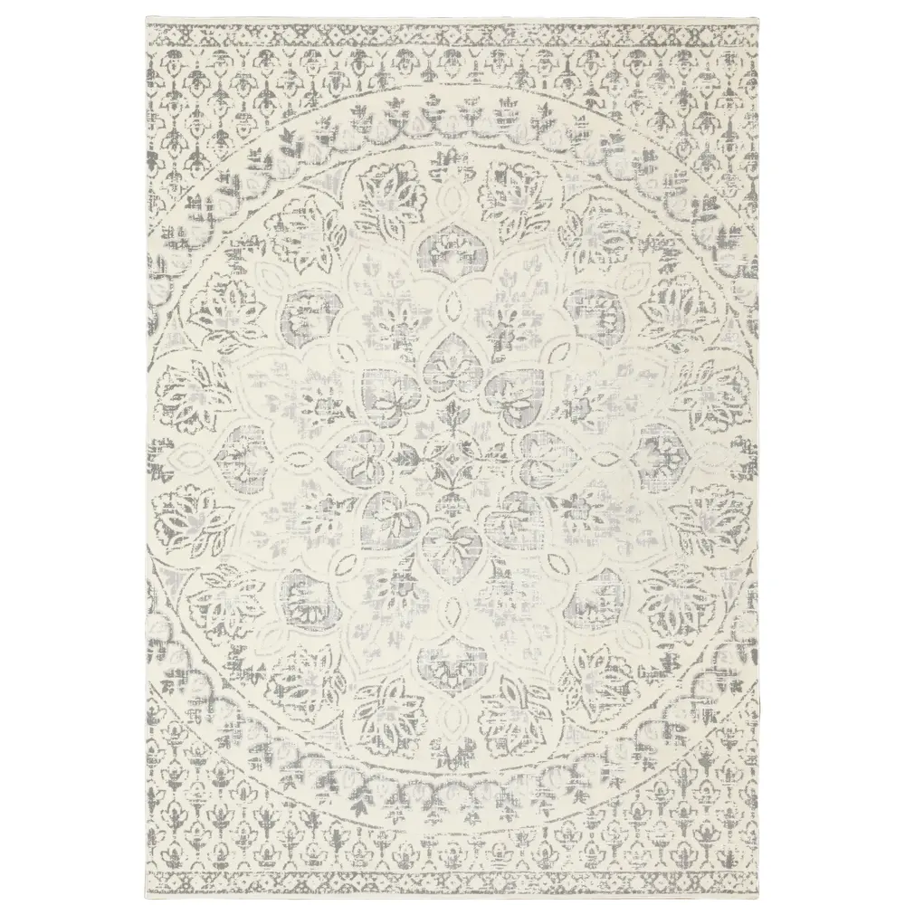 Capistrano 517C1 Ivory/ Grey Indoor Area Rug - 9'10