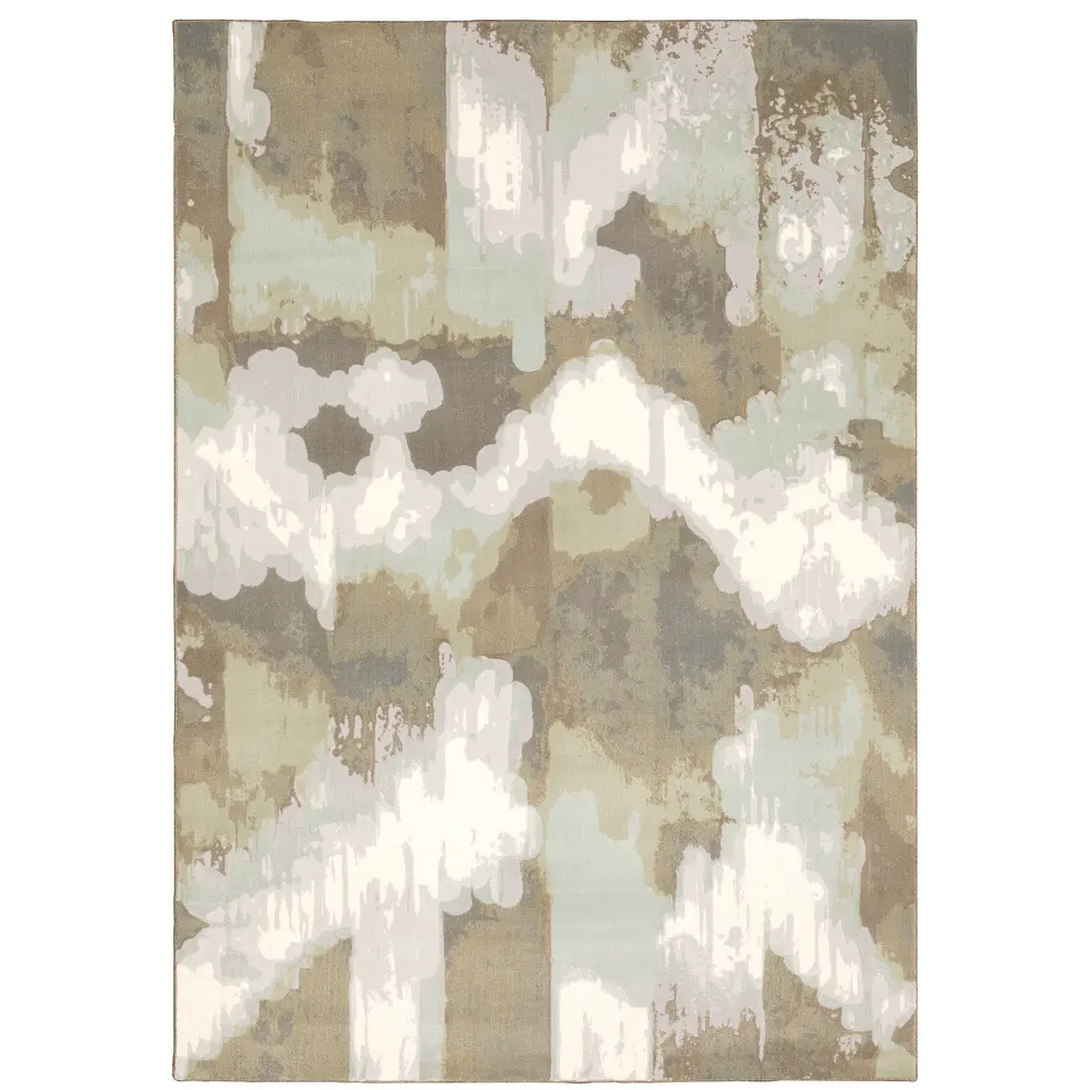 Capistrano 539C1 Ivory/ Green Indoor Area Rug - 9'10