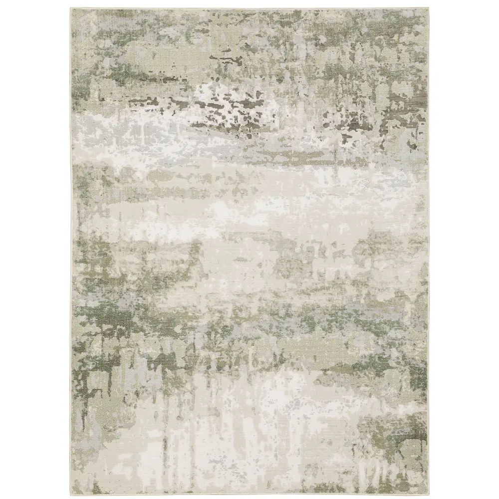 Caravan 2061W Beige/ Green Indoor Area Rug - 9'10