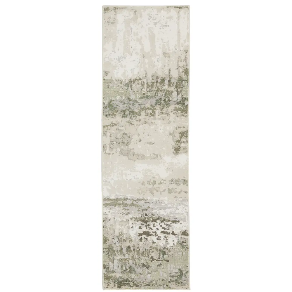 Caravan 2061W Beige/ Green Indoor Area Rug - 2'3