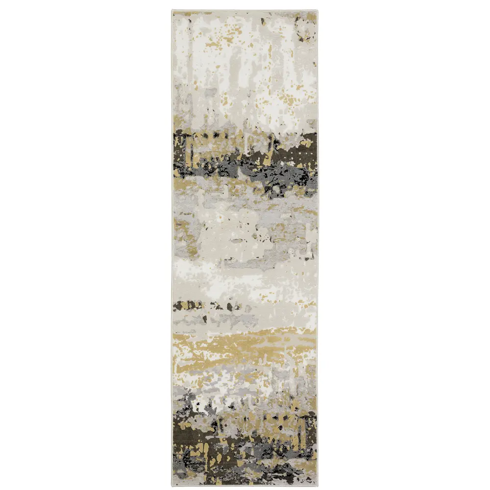 Caravan 2061X Grey/ Gold Indoor Area Rug - 2'3