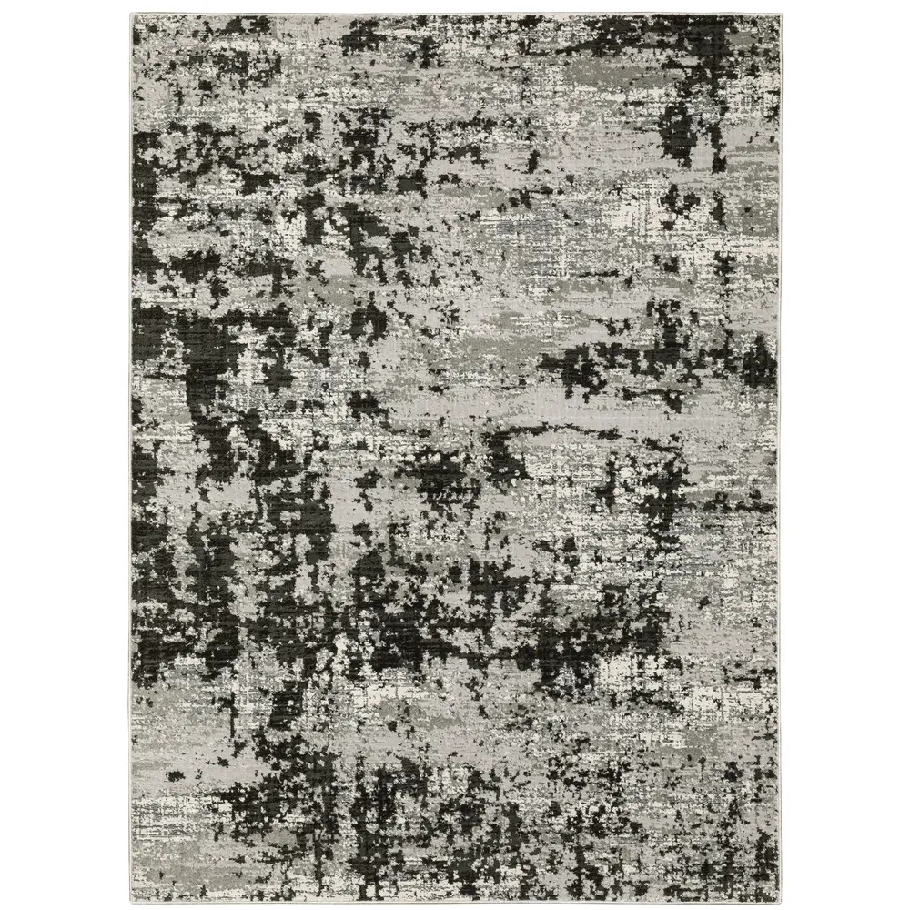Caravan 4153Q Grey/ Black Indoor Area Rug - 7'10