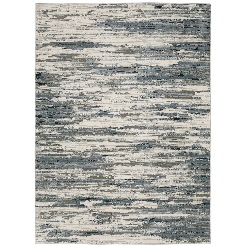 Caravan 750W8 Blue/ Grey Indoor Area Rug - 6'7