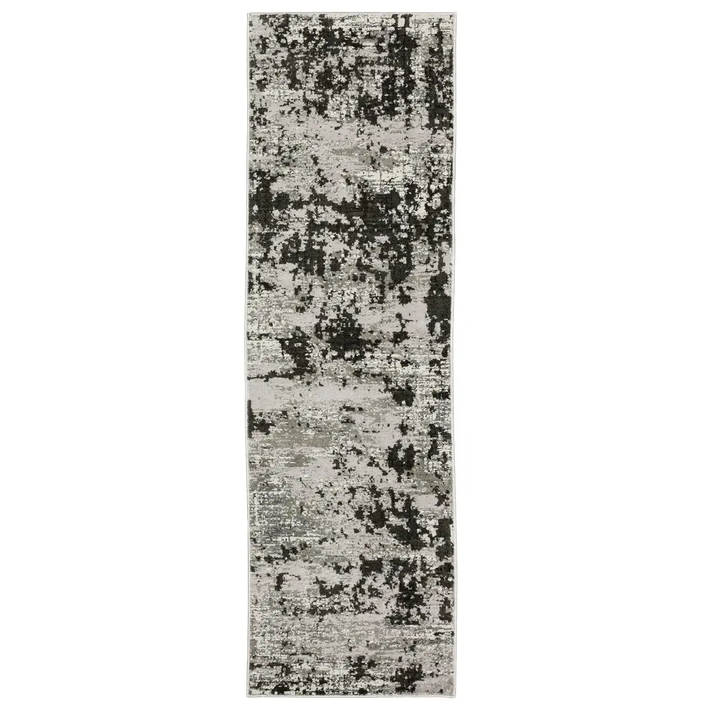 Caravan 4153Q Grey/ Black Indoor Area Rug - 2'3