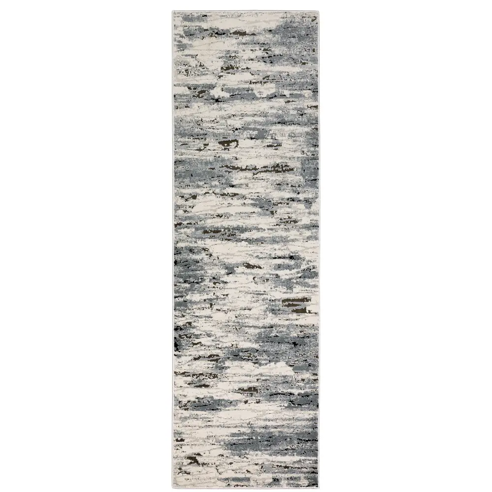 Caravan 750W8 Blue/ Grey Indoor Area Rug - 2'3