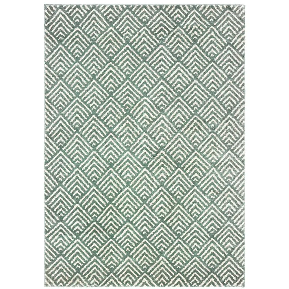 Carson 9667C Blue/ Ivory Indoor Area Rug - 3'10
