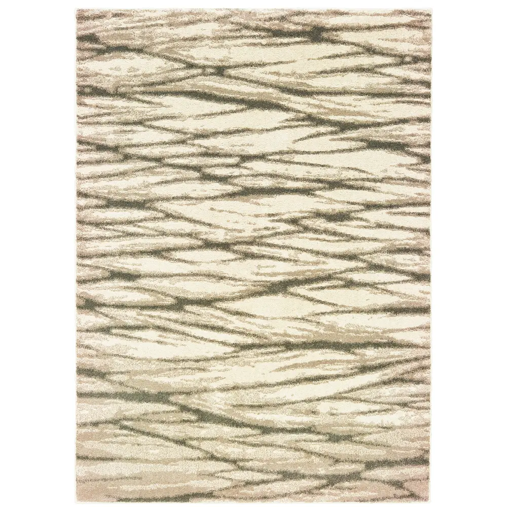Carson 9671C Ivory/ Sand Indoor Area Rug - 6'7