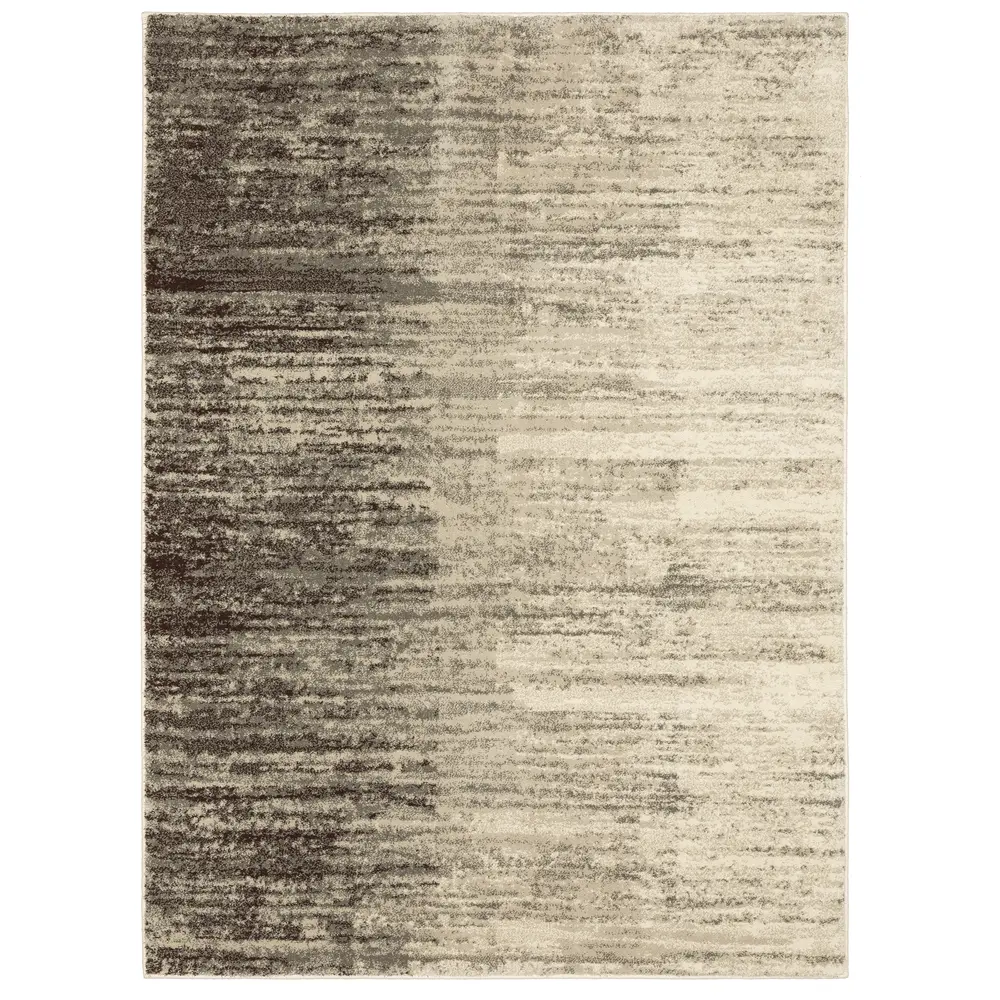 Carson 0735A Beige/ Grey Indoor Area Rug - 2' x 3'