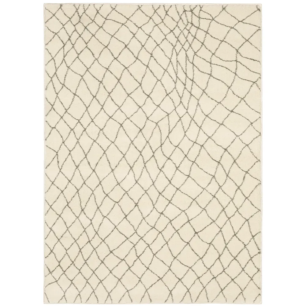Carson 0738B Ivory/ Grey Indoor Area Rug - 5'3