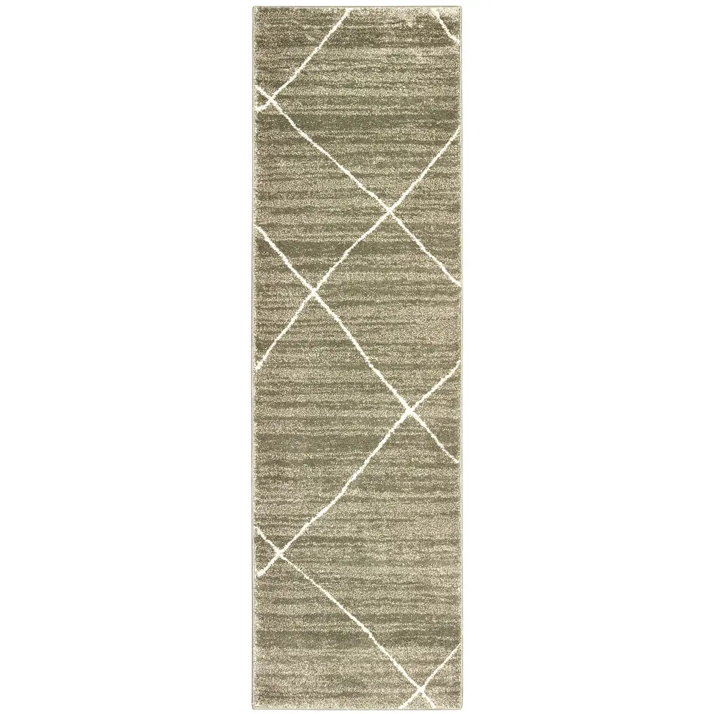 Carson 9661A Grey/ Ivory Indoor Area Rug - 2'3