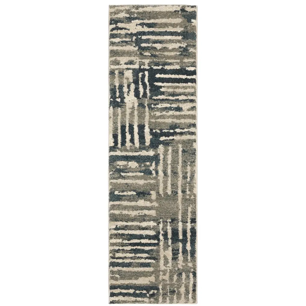 Carson 0745C Blue/ Beige Indoor Area Rug - 2'3