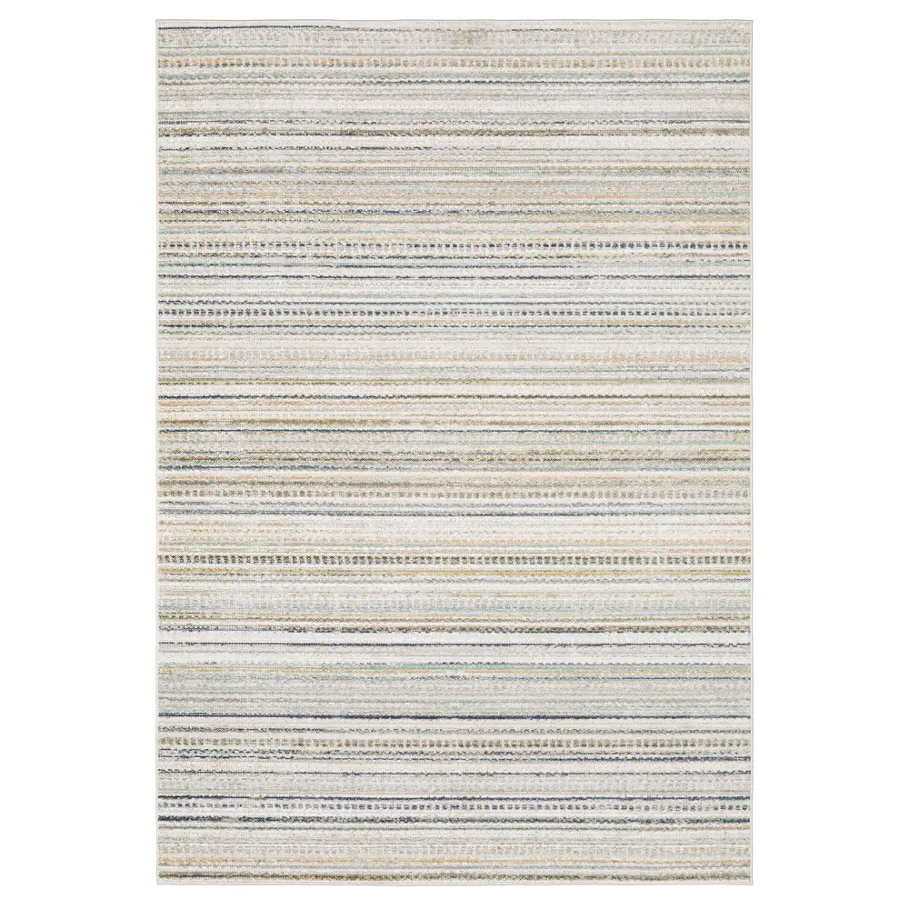 Cavett CAV10 Beige/ Multi Indoor Area Rug - 5'3