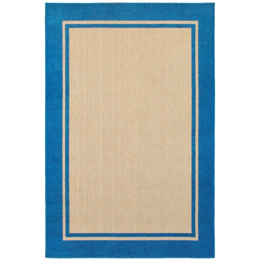 Cayman 5594B Sand/ Blue Indoor/Outdoor Area Rug - 7'10