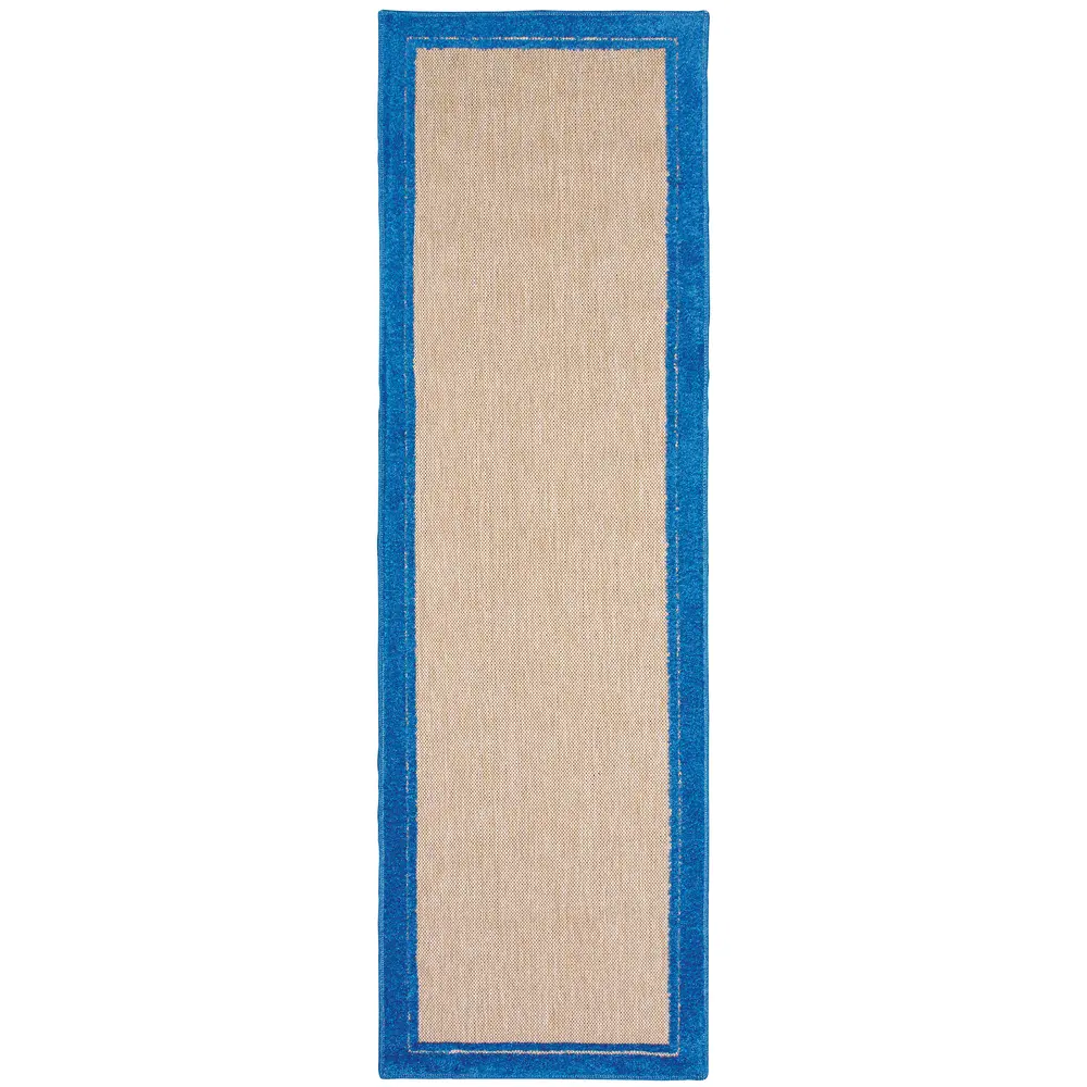 Cayman 5594B Sand/ Blue Indoor/Outdoor Area Rug - 2'3